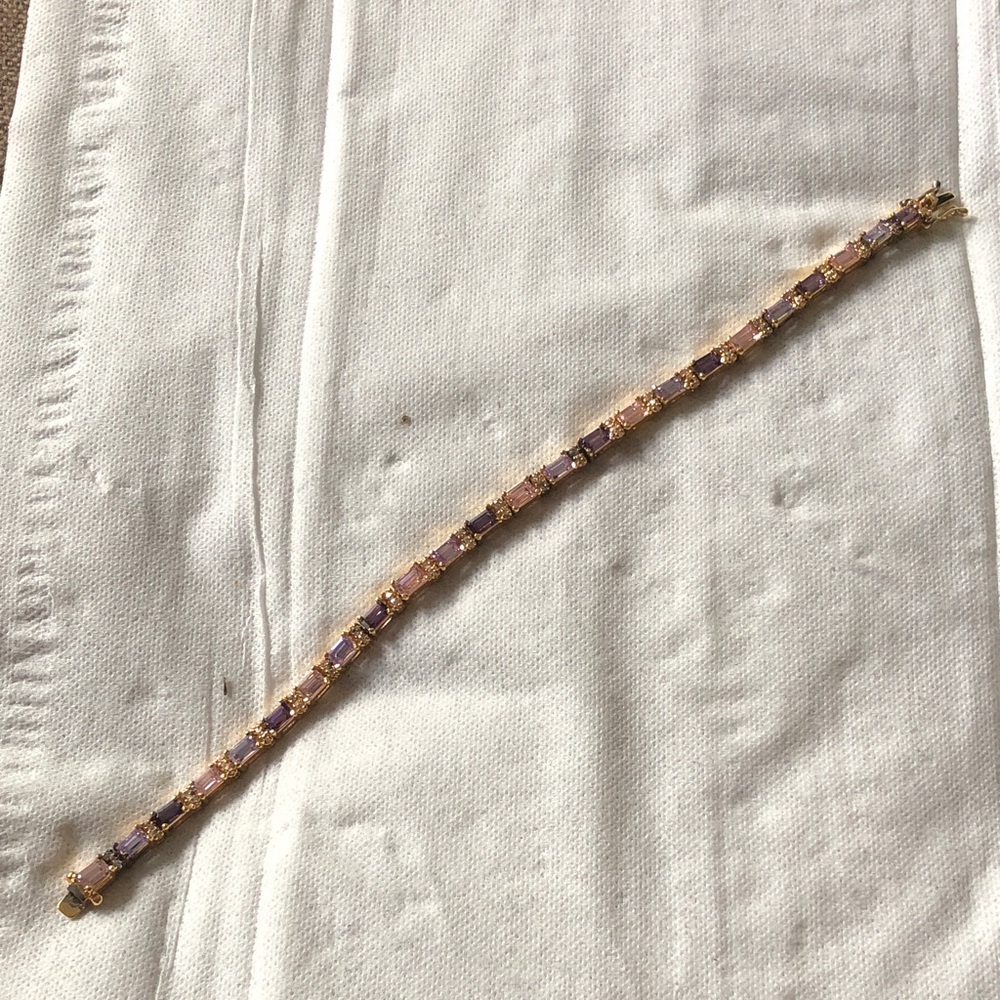 Elegant Pink and Purple Bracelet